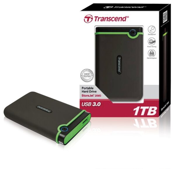 Transcend 1TB Slim StoreJet2.5" Portable Hard Drive(TS1TSJ25M3S)