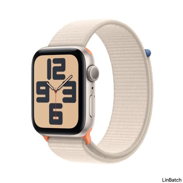 Apple Watch SE GPS 44mm Starlight Aluminum Case Starlight Sport Loop (MRE63QA/A) - Image 2