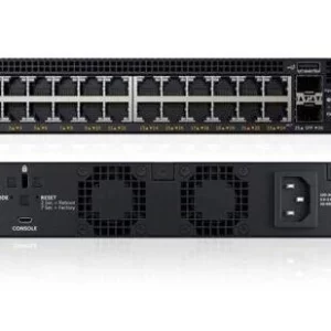 Dell Networking Switch X1026P/PoE (12-Port POE/12-Port POE+) 24x 1GbE + 2x 1GbE SFP ports/ [X1026P-9100] – DNX1026P