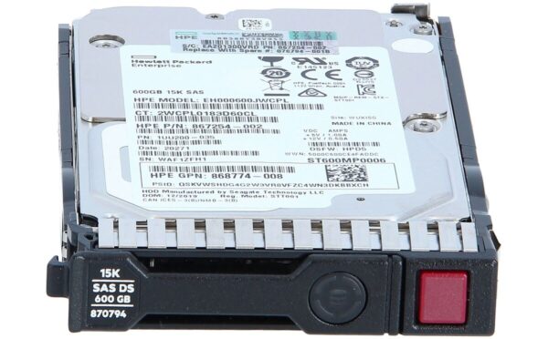 HPE 600GB SAS 12G Enterprise 15K SFF 2.5″ SC HDD (870757-B21) - Image 2