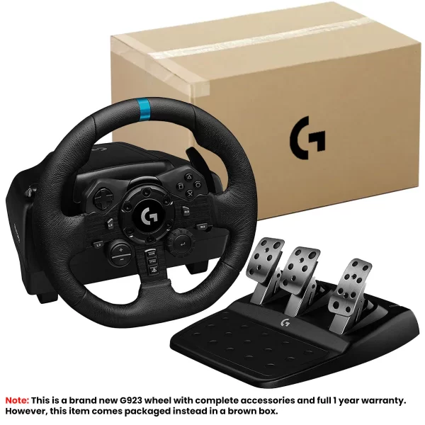Logitech G923 True Force Racing wheel & Peddles for PS4 & PC (941-000150) - Image 2