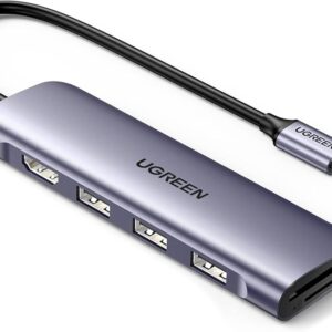 Ugreen 6-in-1 USB-C To 3*USB 3.0 A+HDMI+RJ45+PD Converter (CM512/15598)