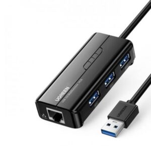 Ugreen 3-Port USB 3.0 Hub with Gigabit Ethernet Adapter (20265)