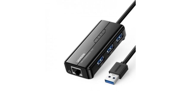 Ugreen 3-Port USB 3.0 Hub with Gigabit Ethernet Adapter (20265)