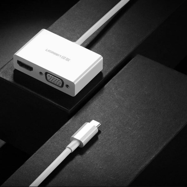 Ugreen USB-C to HDMI + VGA Converter White (MM123 30843) - Image 2
