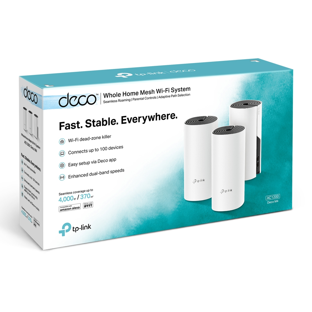 TP-Link AC1200 Whole Home Mesh Wi-Fi System (Deco M4(3-Pack)